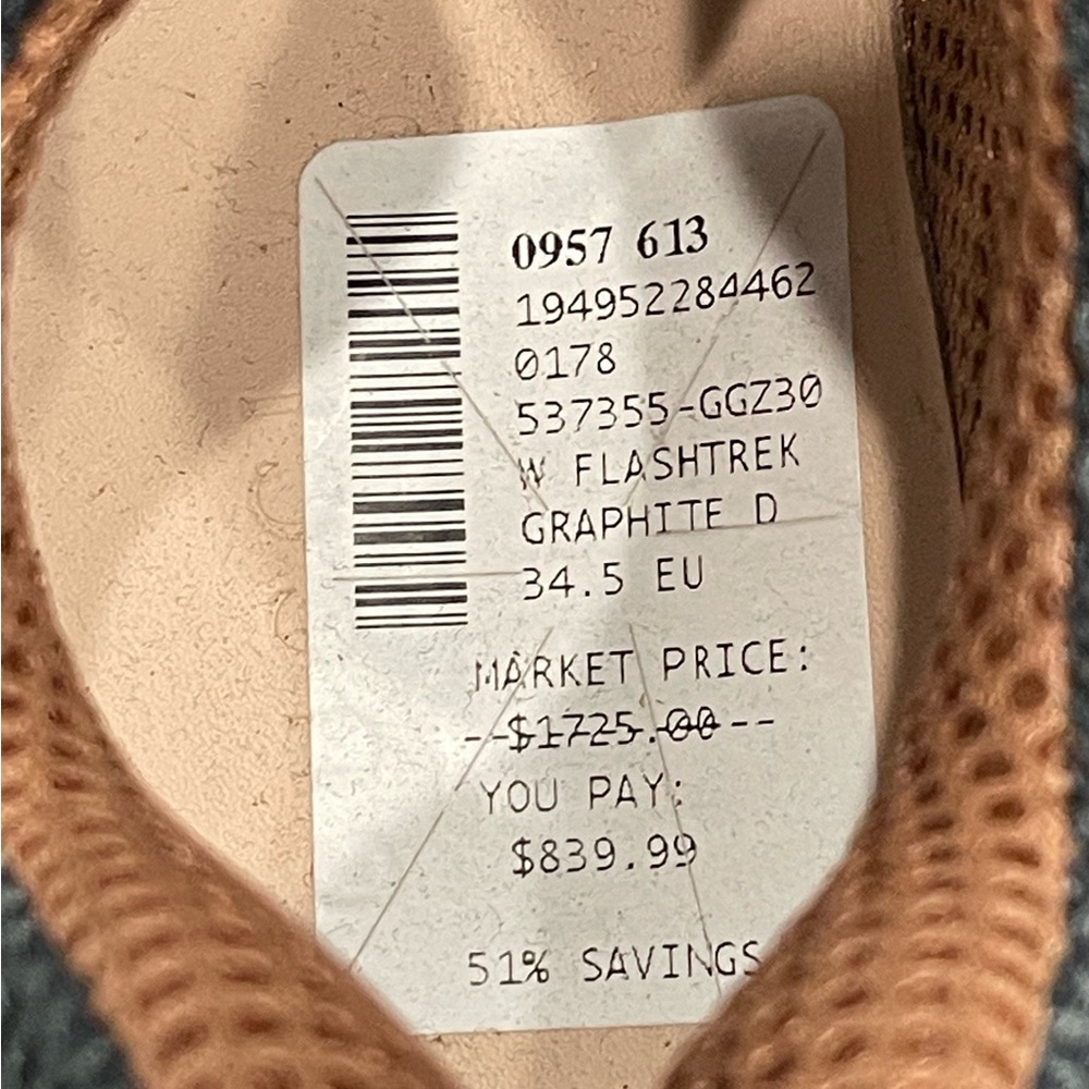 Gucci Flashtrek Green Low-Top Sneaker N3210 Men's Size 34.5 - Picture 9 of 15